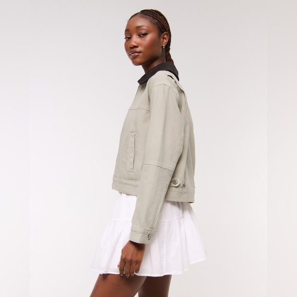 A&F Denim Zip-Up Jacket - Picture 4 of 5